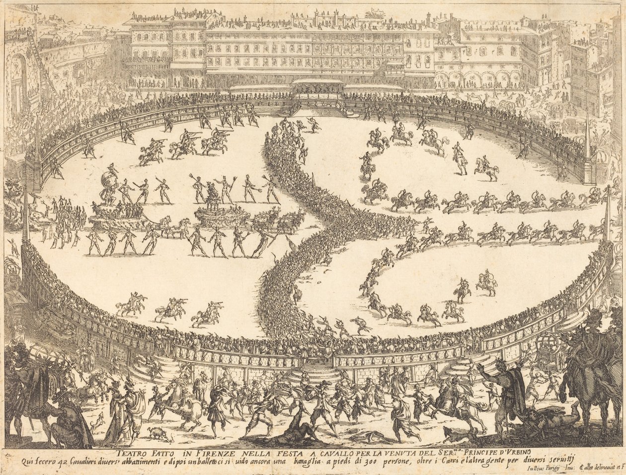 Widok na Festiwal autorstwa Jacques Callot