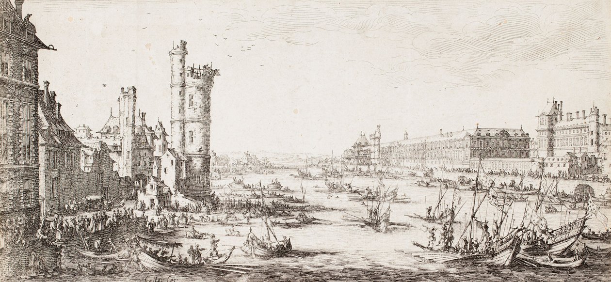 Widok na Luwr autorstwa Jacques Callot