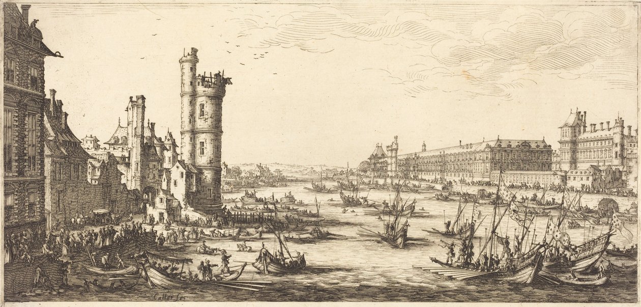 Widok na Luwr autorstwa Jacques Callot