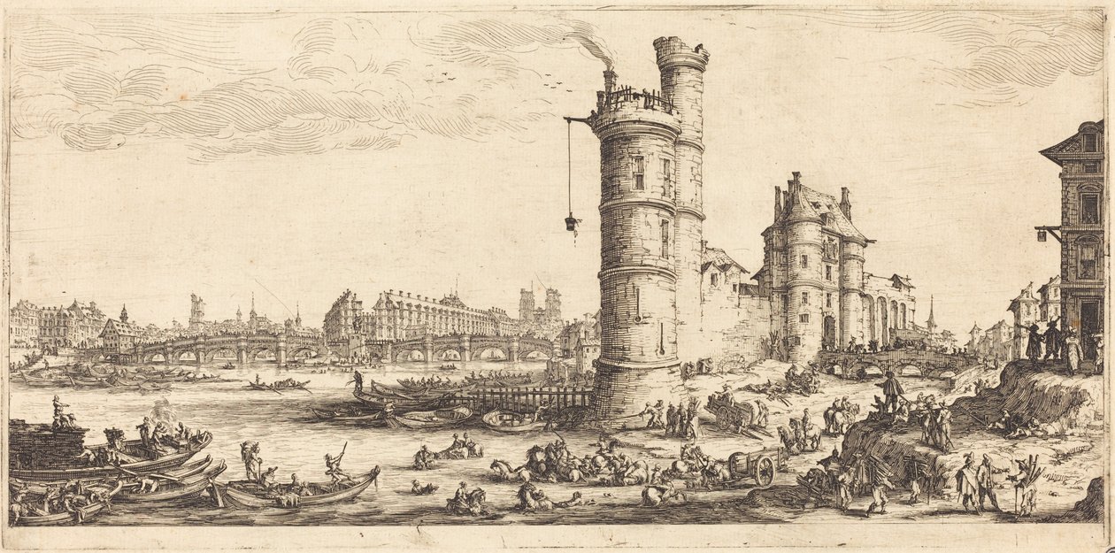 Widok na Pont Neuf autorstwa Jacques Callot