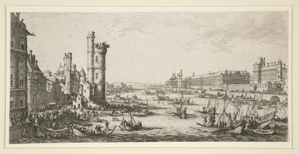 Widok na Luwr autorstwa Jacques Callot