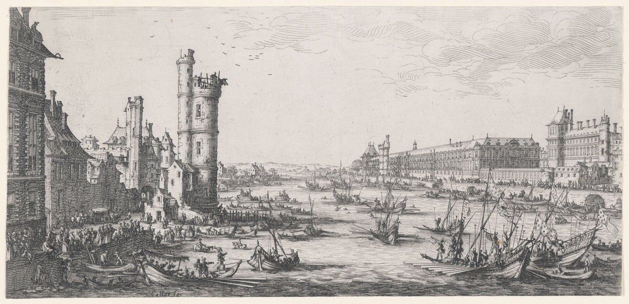 Widok na Luwr autorstwa Jacques Callot