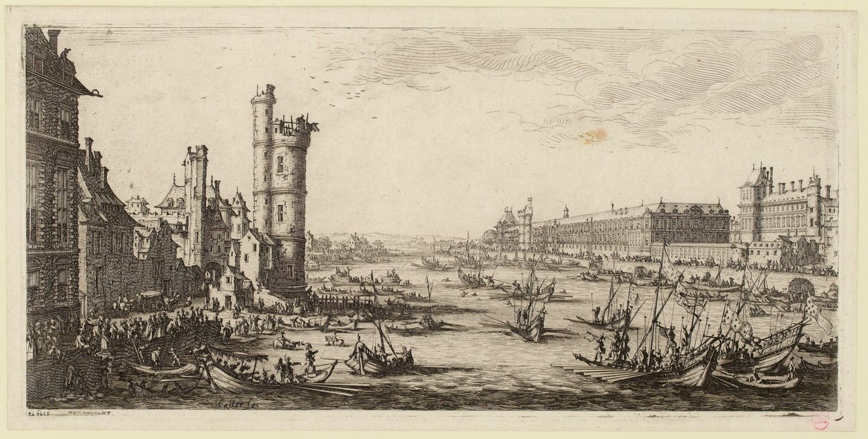 Widok Luwru i dawnej Porte de Nesle (IFF 667). autorstwa Jacques Callot