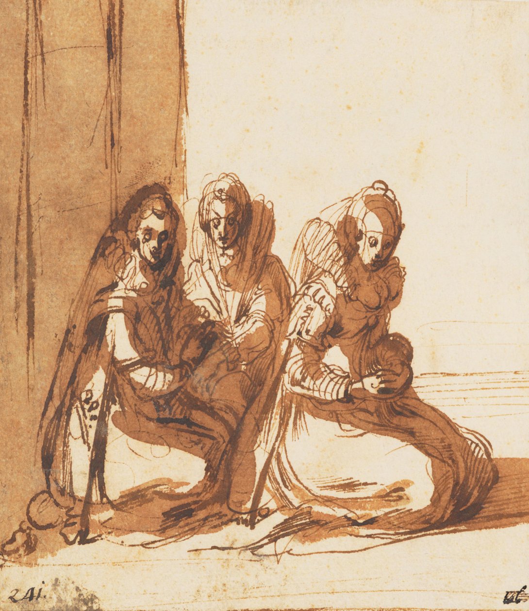 Siedzące kobiety autorstwa Jacques Callot