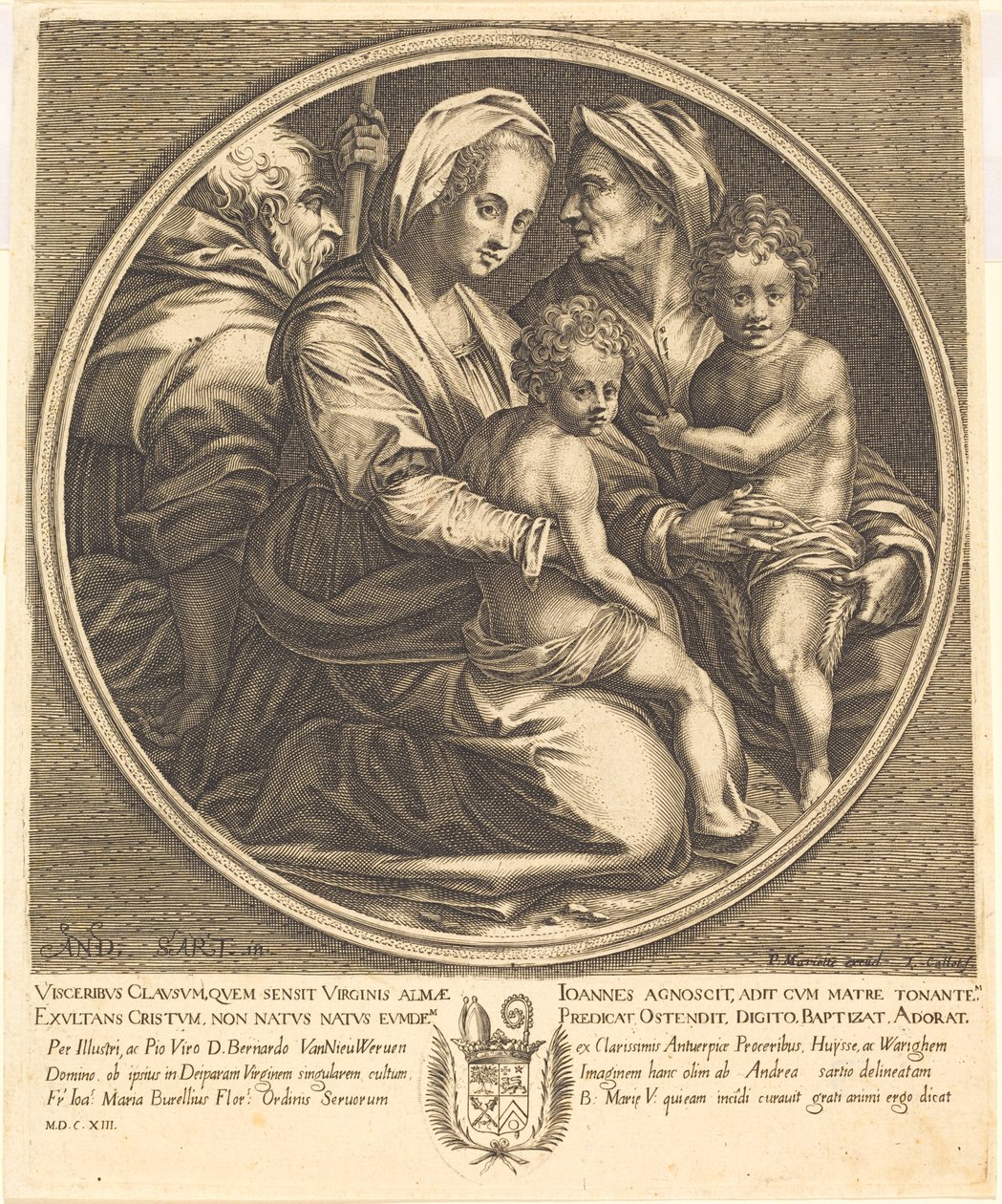 Święta Rodzina autorstwa Jacques Callot after Andrea del Sarto