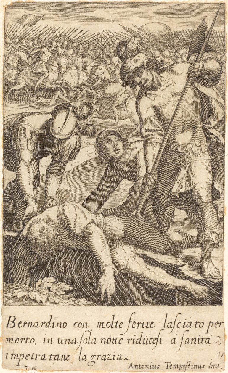 Bernardino autorstwa Jacques Callot after Antonio Tempesta