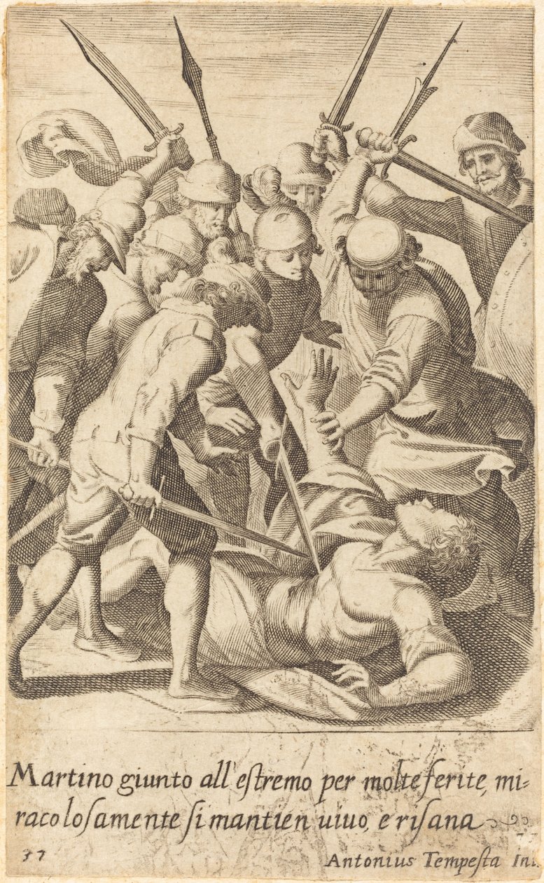 Martino autorstwa Jacques Callot after Antonio Tempesta