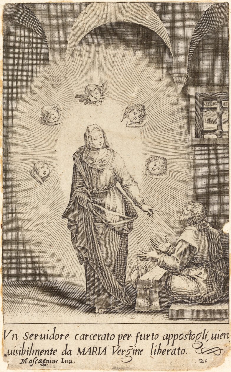 Wyzwolony Sługa autorstwa Jacques Callot after Donato Mascagni