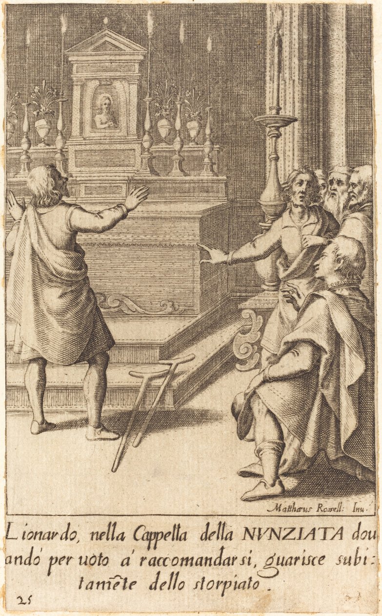 Lionardo autorstwa Jacques Callot after Matteo Rosselli