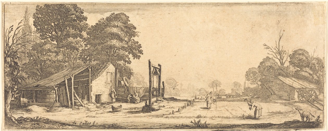 Ogród autorstwa Jacques Callot or Follower of Jacques Callot