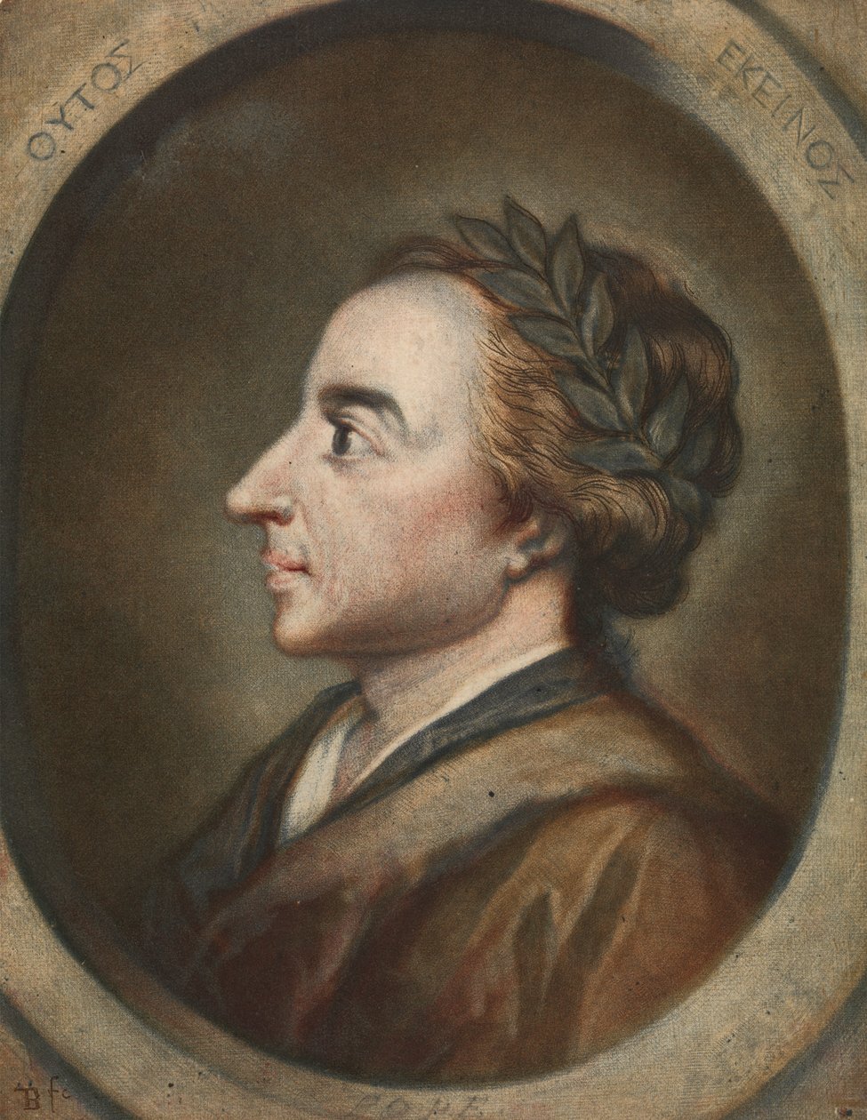 Aleksander Papież, poeta 1744 autorstwa Jacques Christophe Le Blon