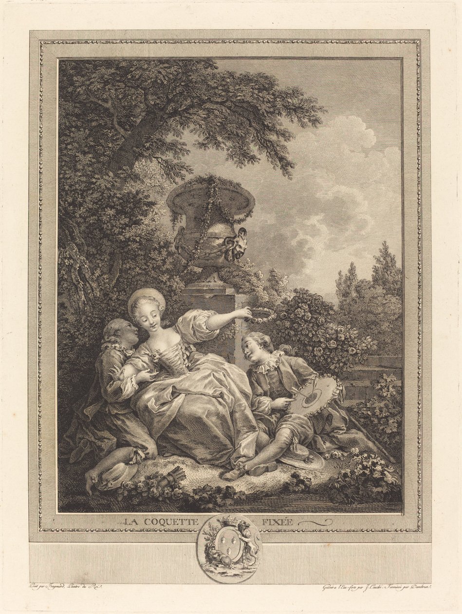 Kokietka skończona autorstwa Jacques Couché and Jean Dambrun after Jean Honoré Fragonard