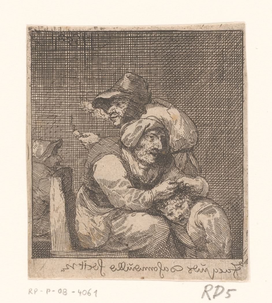 Odwszawianie dziecka przez staruszkę autorstwa Jacques Dassonville (attributed to)