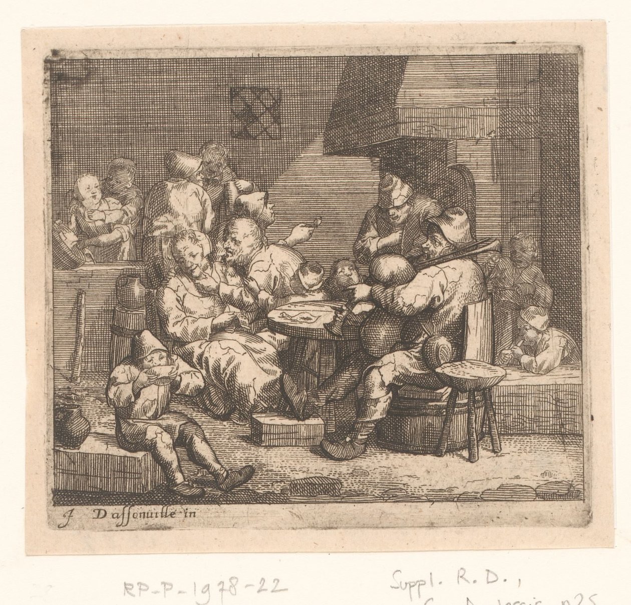 Scena w karczmie autorstwa Jacques Dassonville (attributed to)