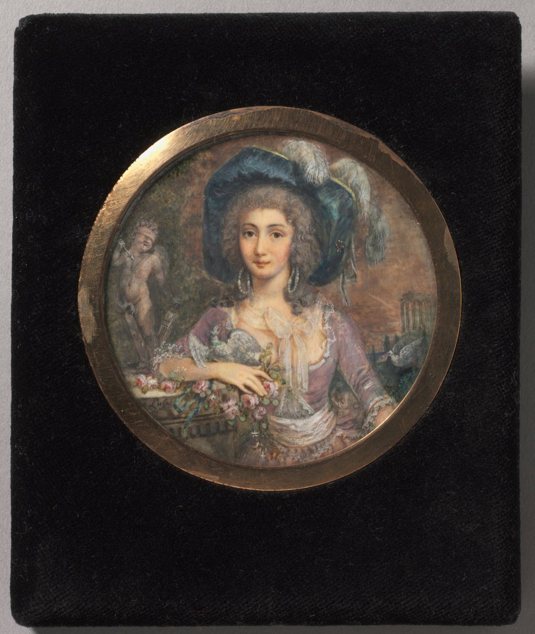 Portret Mademoiselle Colombi, 1788. autorstwa Jacques Delusee