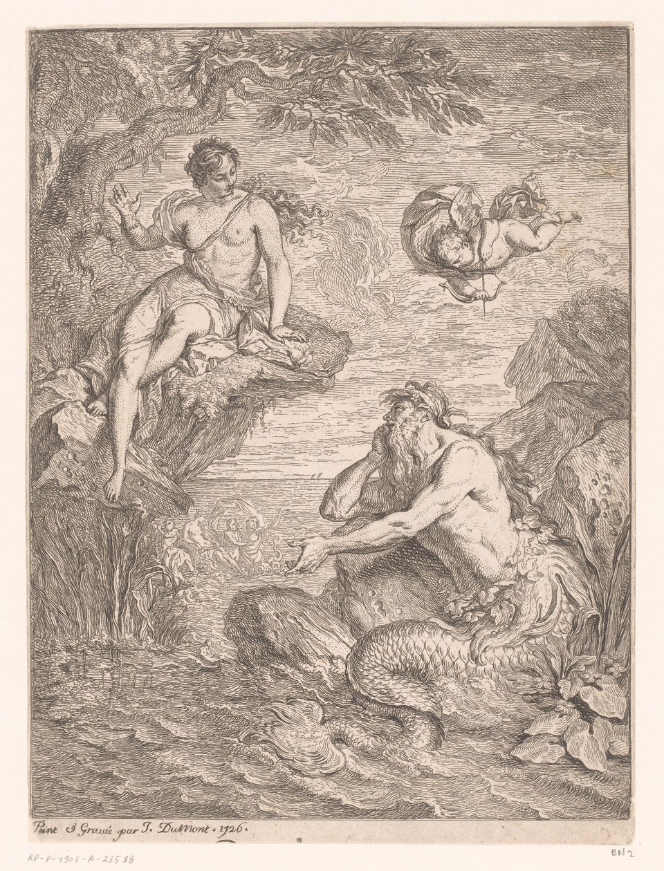 Glaucus i Scylla autorstwa Jacques Dumont