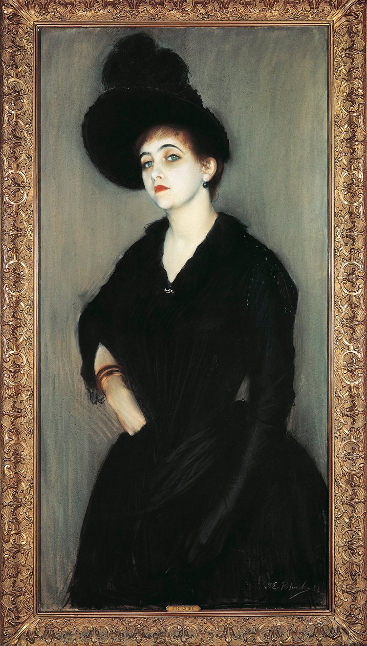 Francja, Paryż, Portret Madame Adelaide Vasnier autorstwa Jacques Emile Blanche