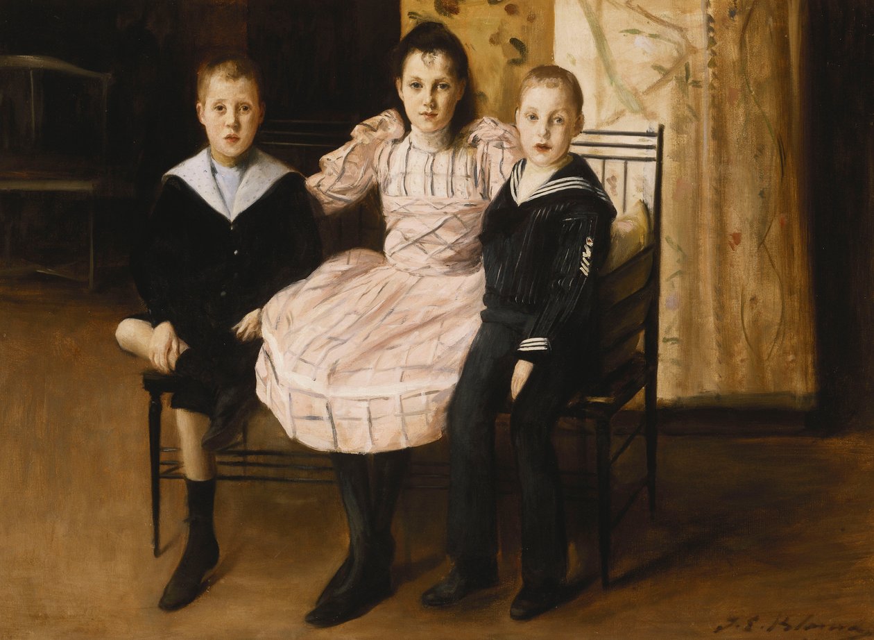 Henry Bernstein i jego brat i siostra, 1892 autorstwa Jacques Emile Blanche