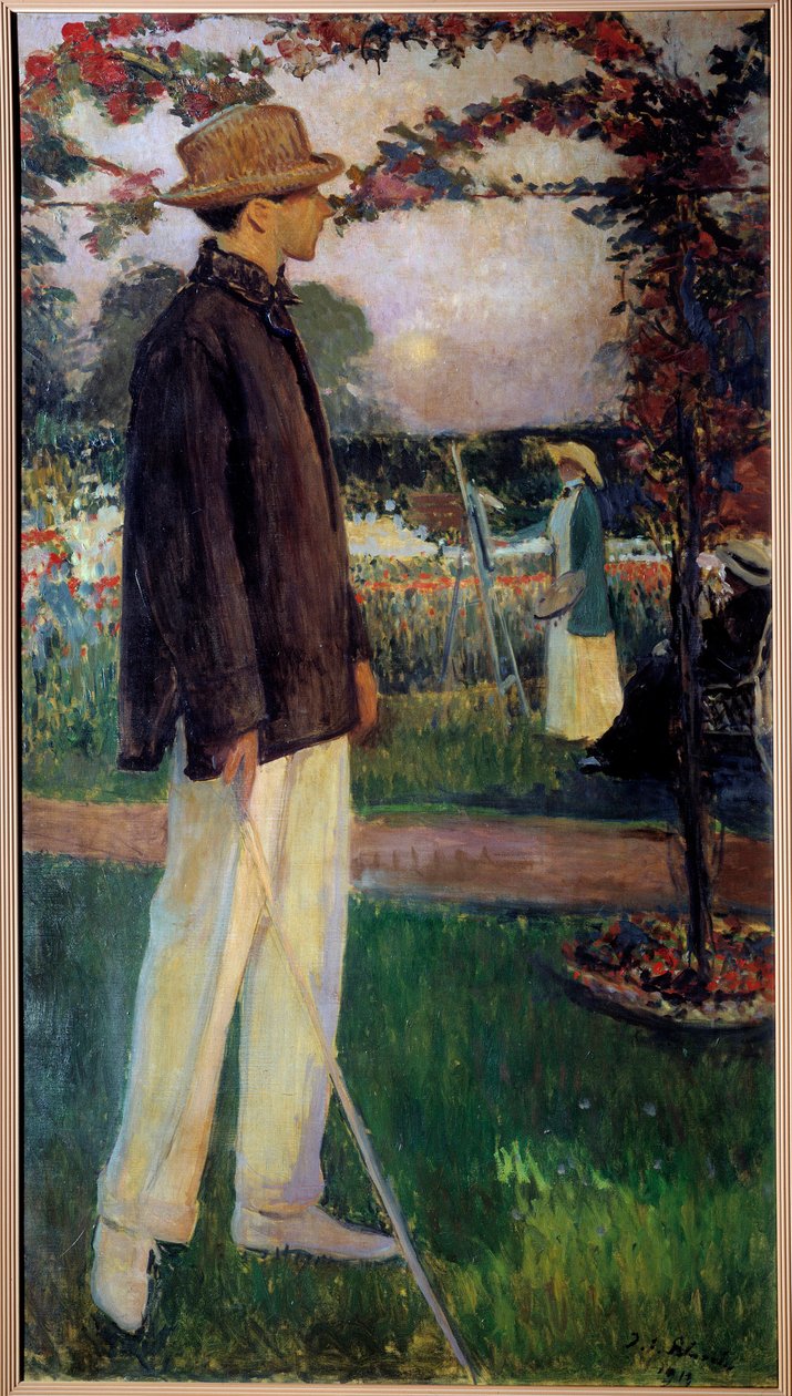 Portret u stóp Jeana Cocteau (1889-1963) pisarza autorstwa Jacques Emile Blanche