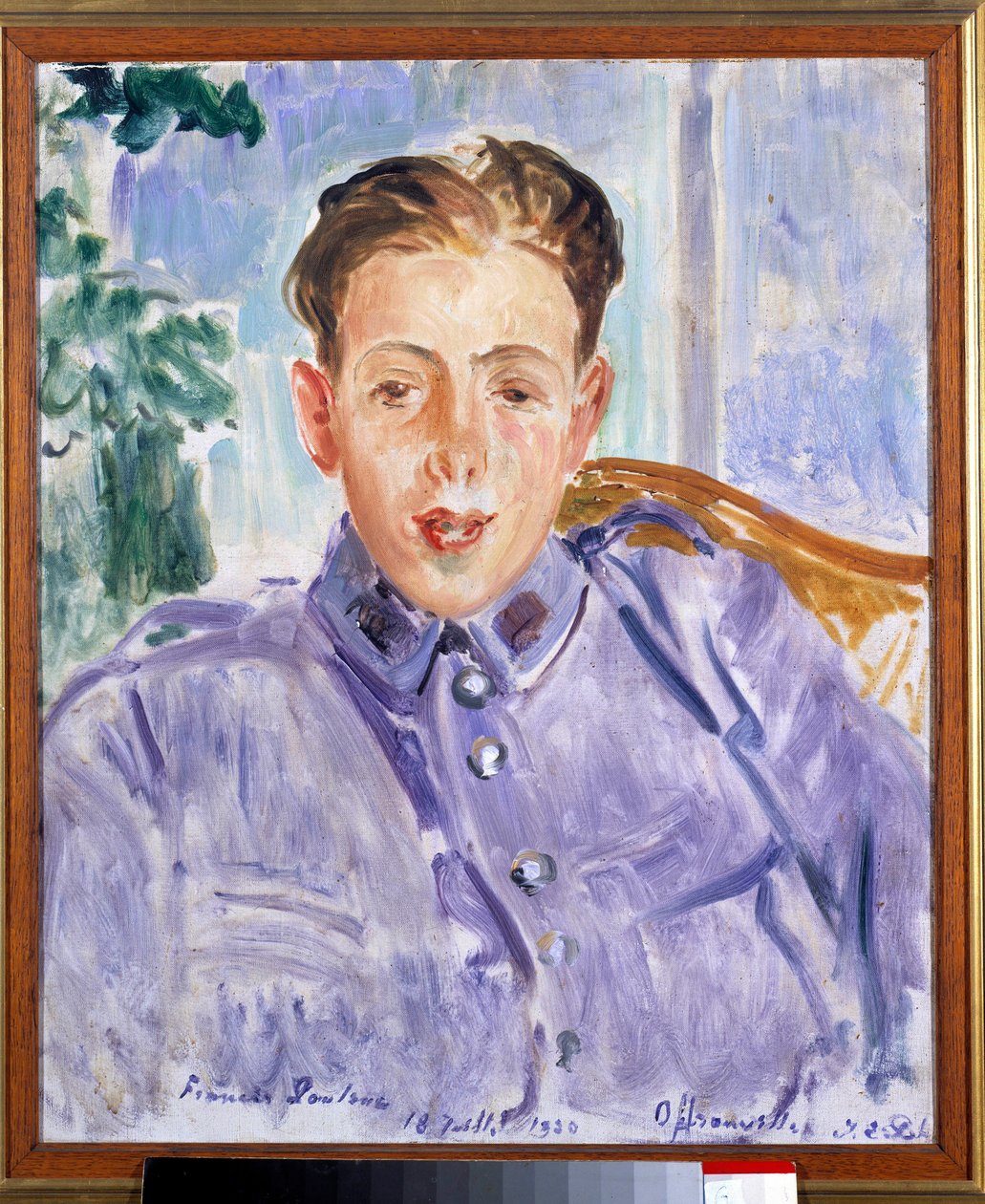 Portret Francisa Poulenca (1899-1963), francuskiego kompozytora autorstwa Jacques Emile Blanche