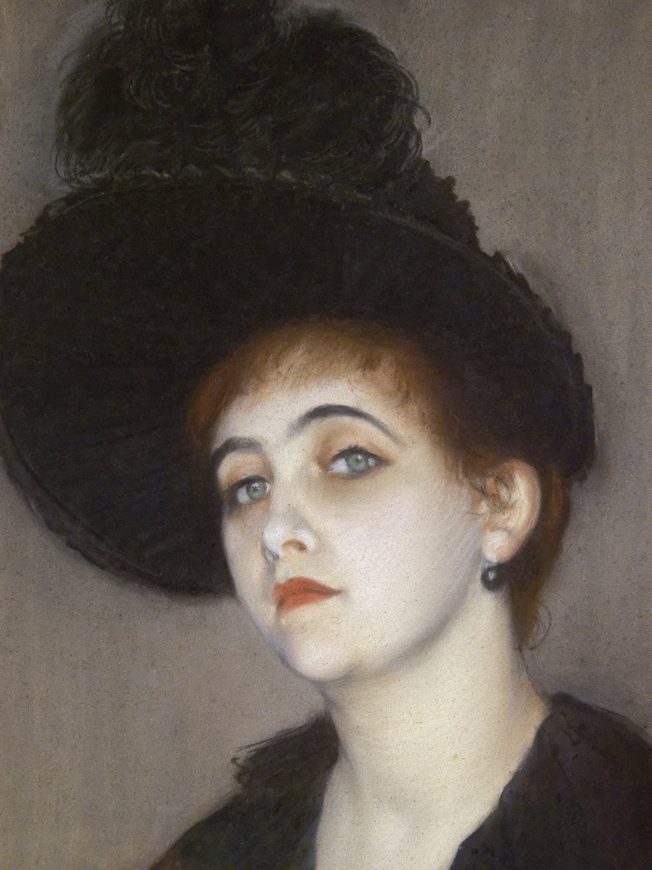 Portret Marie Blanche Vasnier, detal autorstwa Jacques Emile Blanche