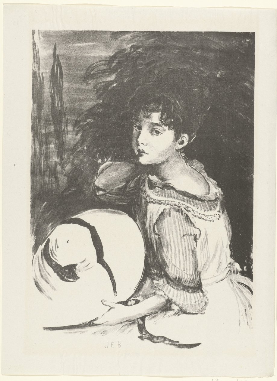 Portret van Wanda Zielińska bekend als Pouponne Młoda dziewczyna (dziecko) Proces (tytuł serii) autorstwa Jacques Emile Blanche
