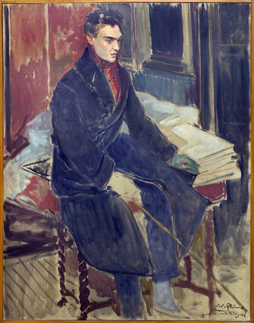 Studium do portretu stopy autorstwa Raymonda Radigueta (1903-1923). Obraz Jacques Emile Blanche (1861-1942), olej na płótnie, sztuka francuska XX wieku. Musee des Beaux Arts de Rouen. autorstwa Jacques Emile Blanche