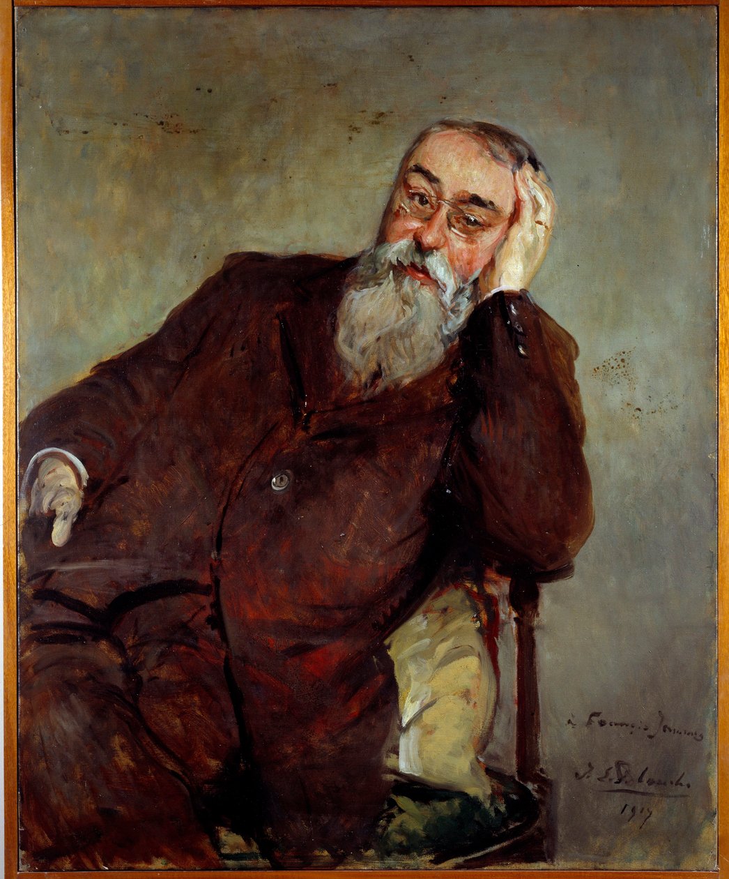 Studium do portretu Francisa Jammesa (1868-1938) francuskiego pisarza Malarstwo Jacques Emile (Jacques-Emile) Blanche (1861-1942) 1917 Nd. 1x0,81 m Rouen, musee des Beaux Arts autorstwa Jacques Emile Blanche
