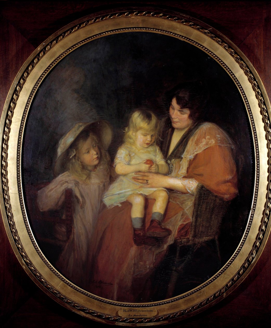 Tangerin Matka i jej dwoje dzieci. Obraz Jacques Emile (Jacques-Emile) Blanche (1861-1942) 1898 Nd. 1,4x1,2m. Paryż, Musée du petit Palais autorstwa Jacques Emile Blanche