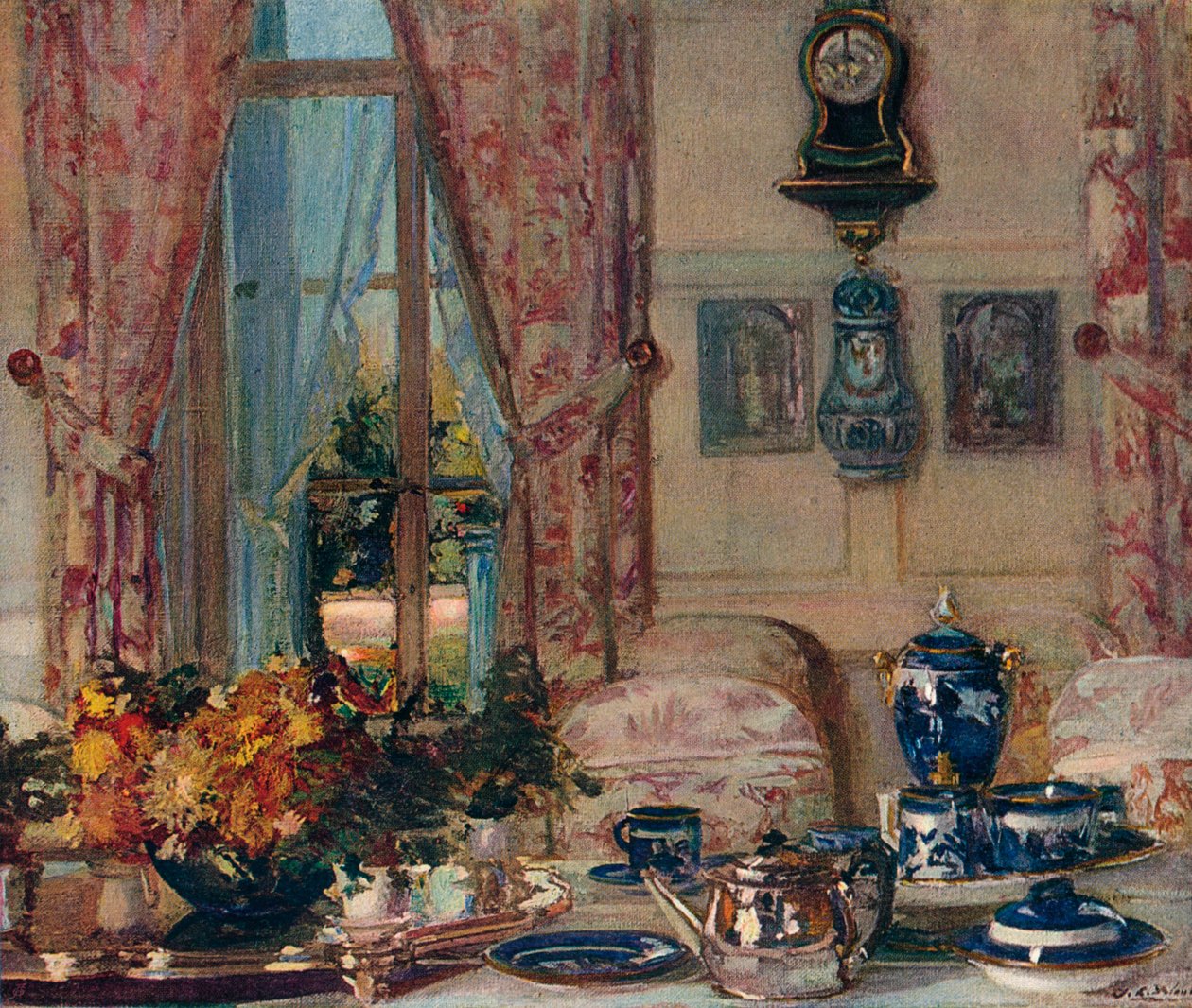 Jadalnia w Offranville, ok. 1909 autorstwa Jacques Emile Blanche