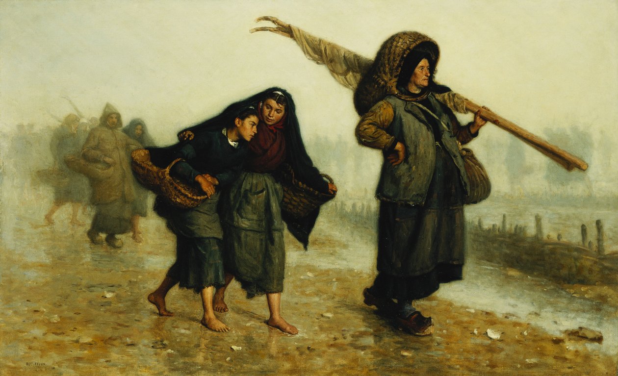 Kolekcjonerzy muszli; Zbieracze skorupiaków, autorstwa Jacques Eugene Feyen