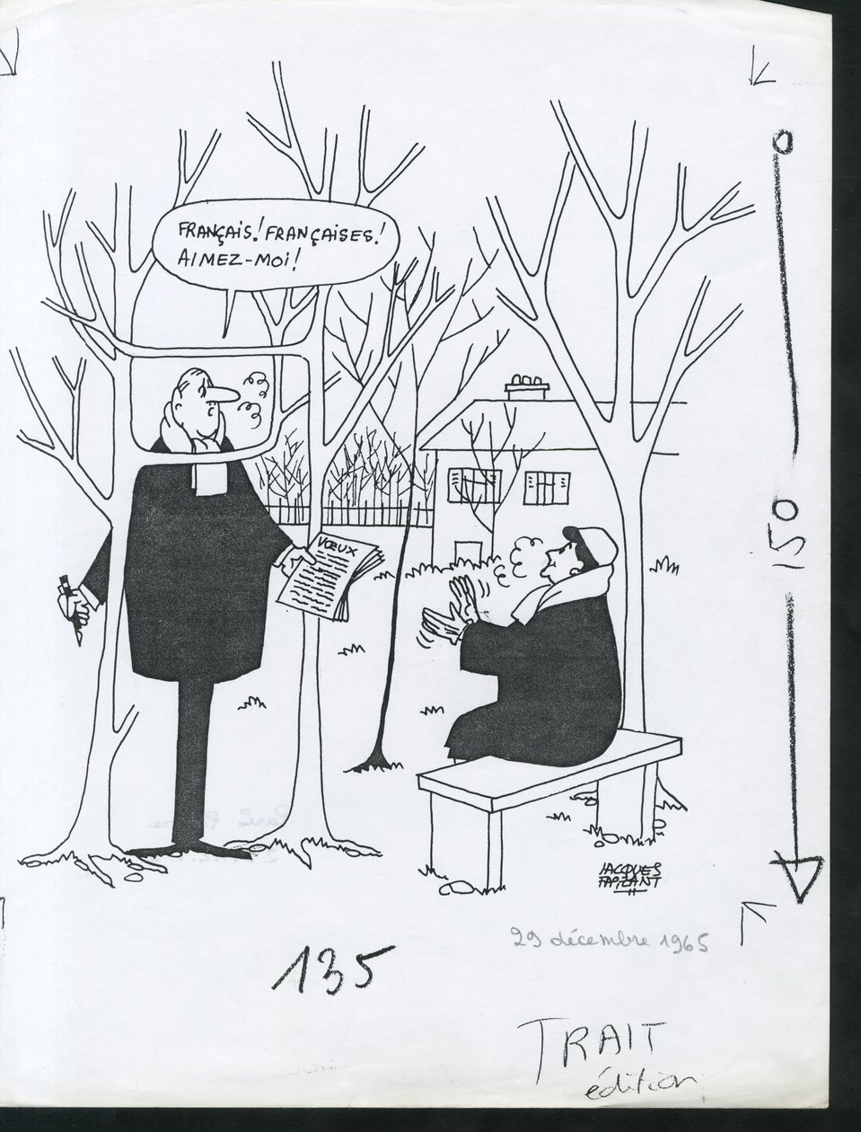 Paris-Presse, Satyryczny w B  W autorstwa Jacques Faizant