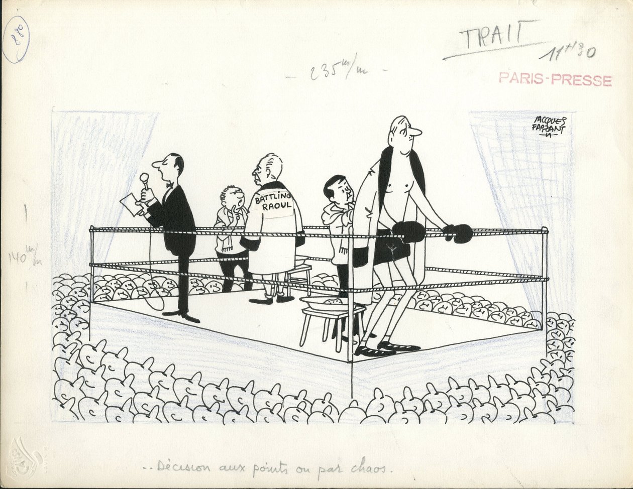 Paris-Presse, Satyryczny w B  W autorstwa Jacques Faizant