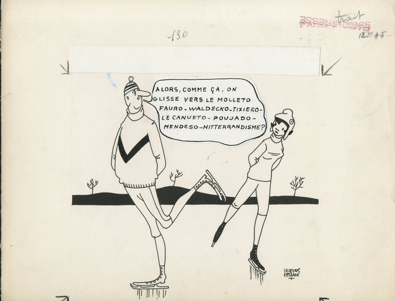 Paris-Presse, Satyryczny w B  W autorstwa Jacques Faizant