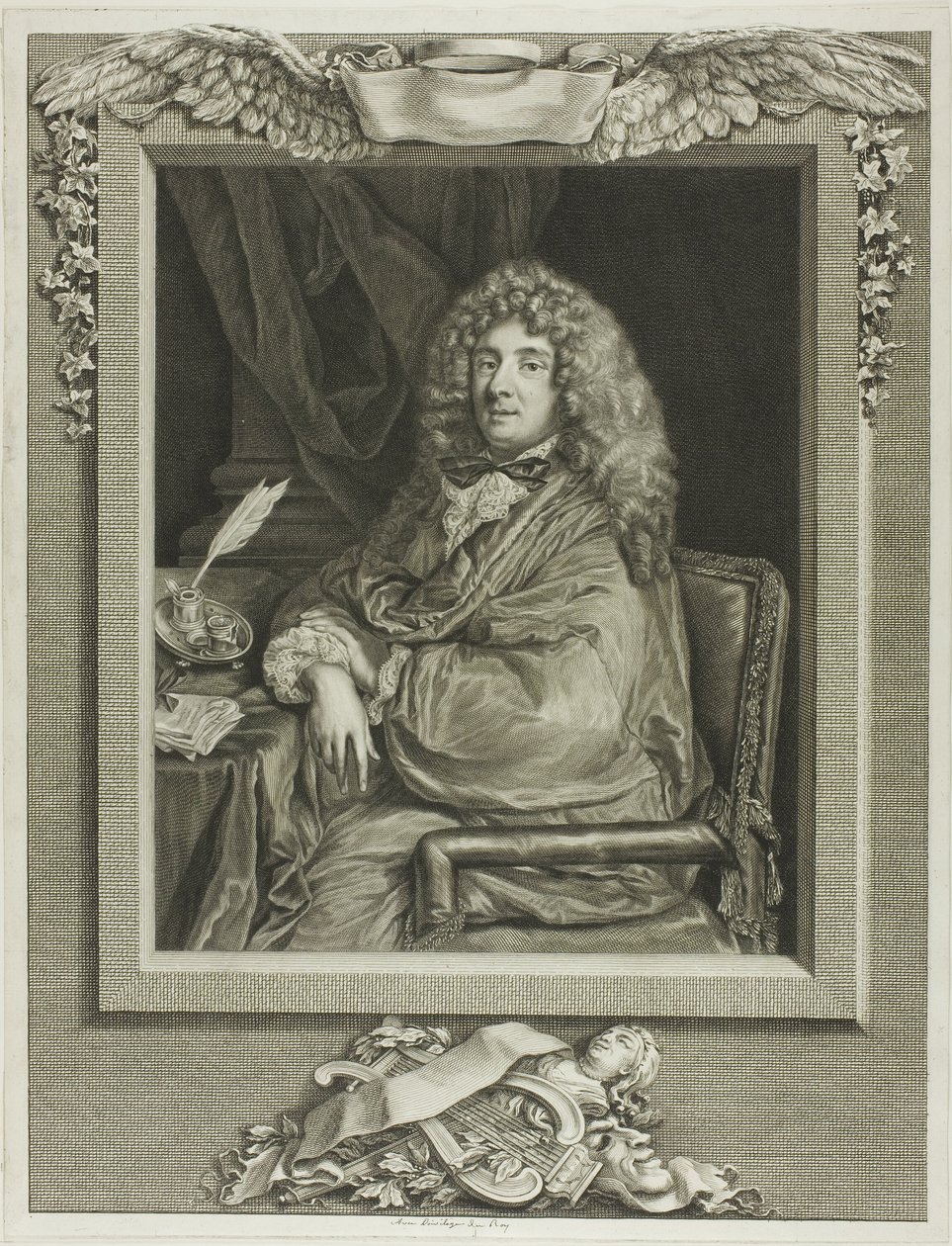 Moliera autorstwa Jacques Firmin Beauvarlet