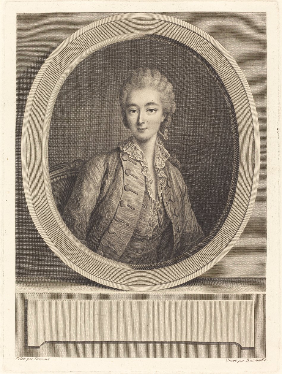 Madame du Barry autorstwa Jacques Firmin Beauvarlet after François Hubert Drouais