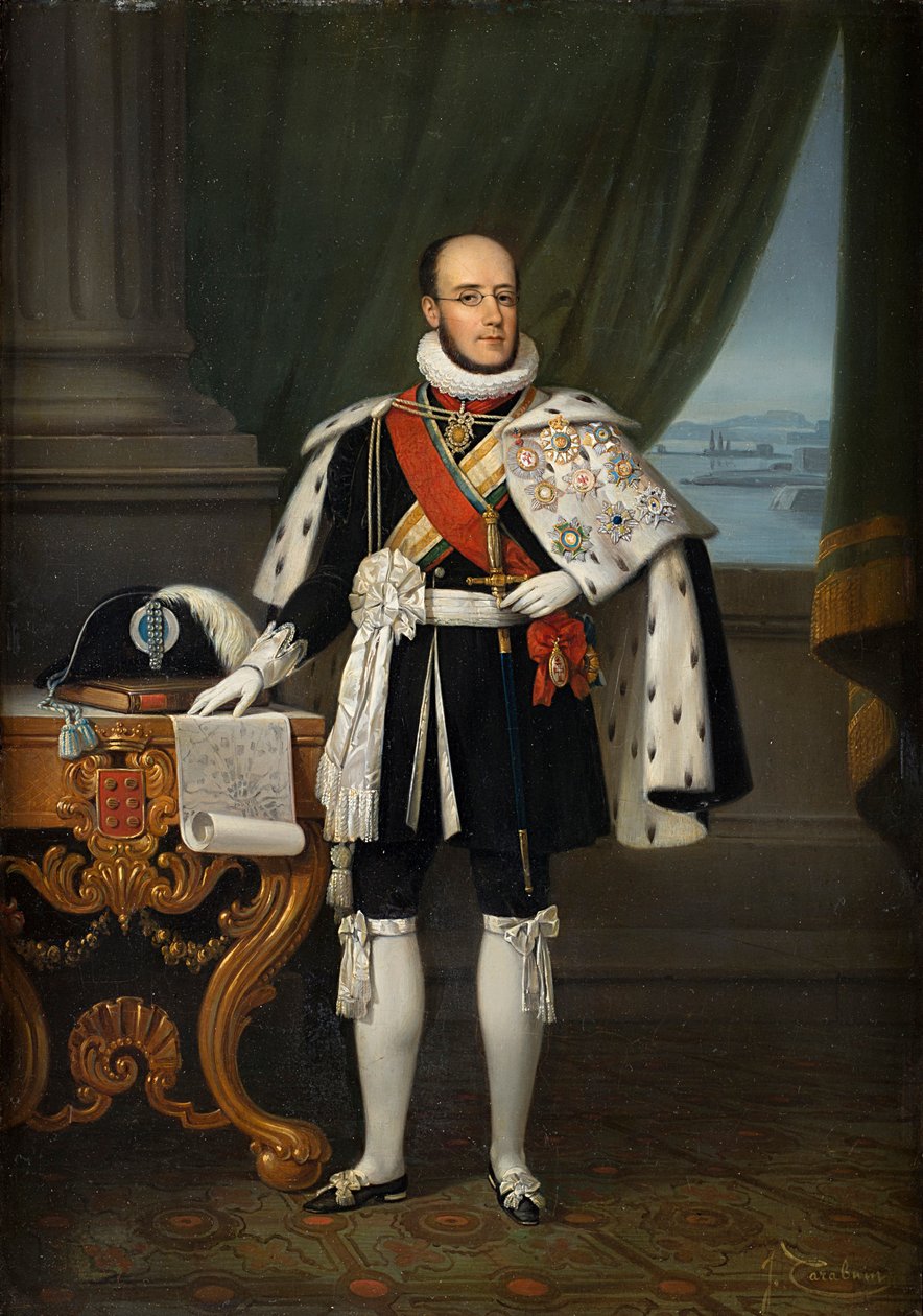 Infante Luís, książę Porto 1838-1889, przyszły król Portugalii Ludwik I, przed 1860 r. autorstwa Jacques Francois Carabain