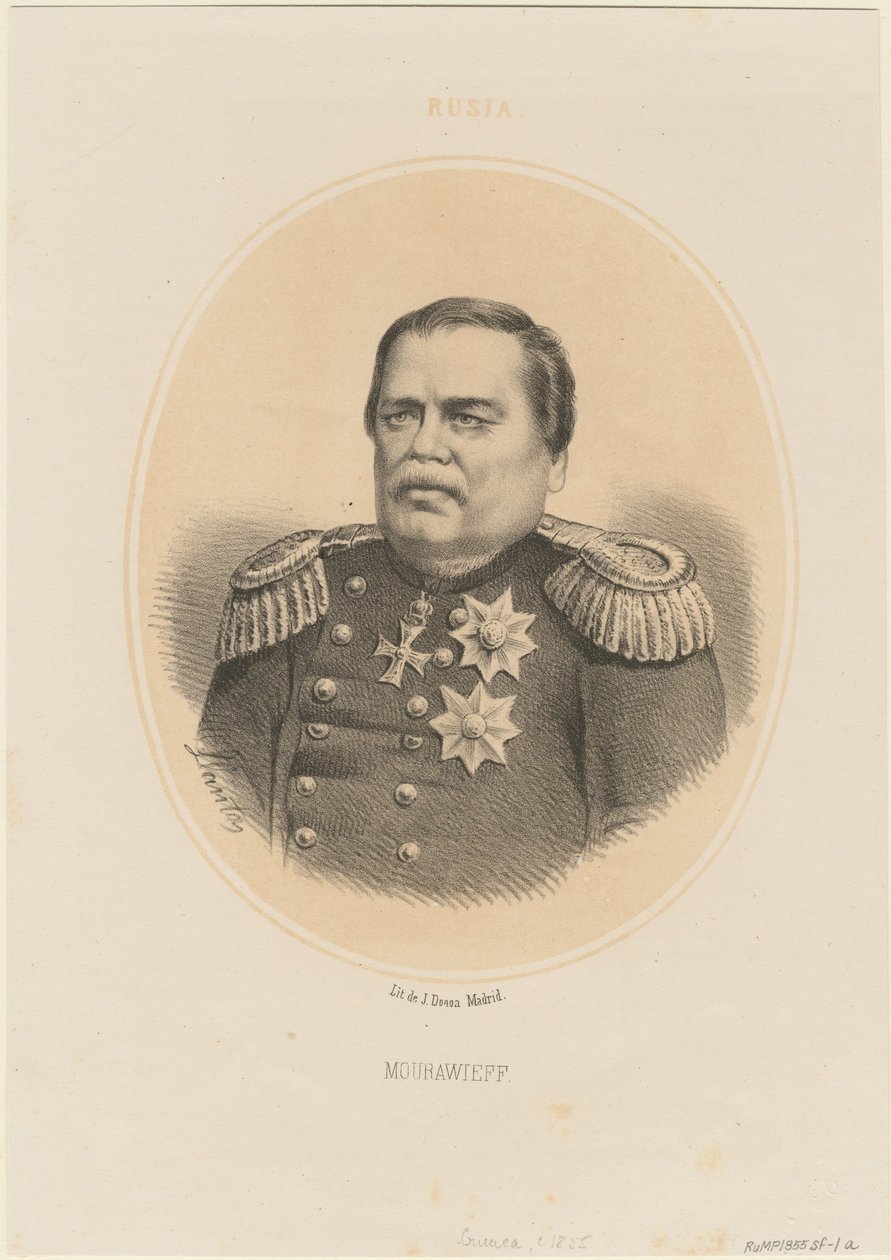 Portret hrabiego Nikołaja Murawjowa-Amurskiego 1809-1881, 1865 autorstwa Jacques Francois Gauderique Llanta