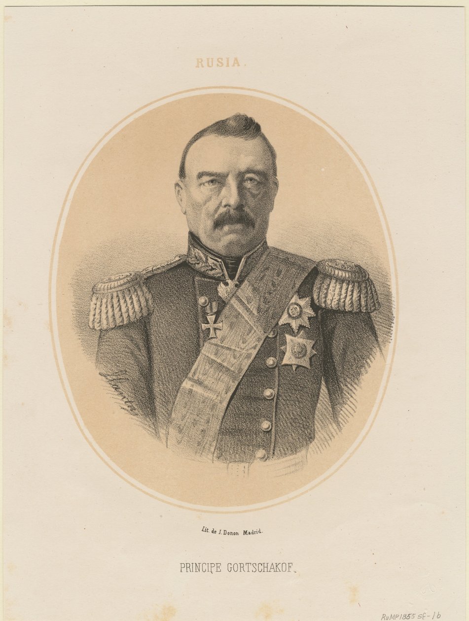 Portret księcia Michaiła Dmitriewicza Gorczakowa 1795-1861, 1865 autorstwa Jacques Francois Gauderique Llanta