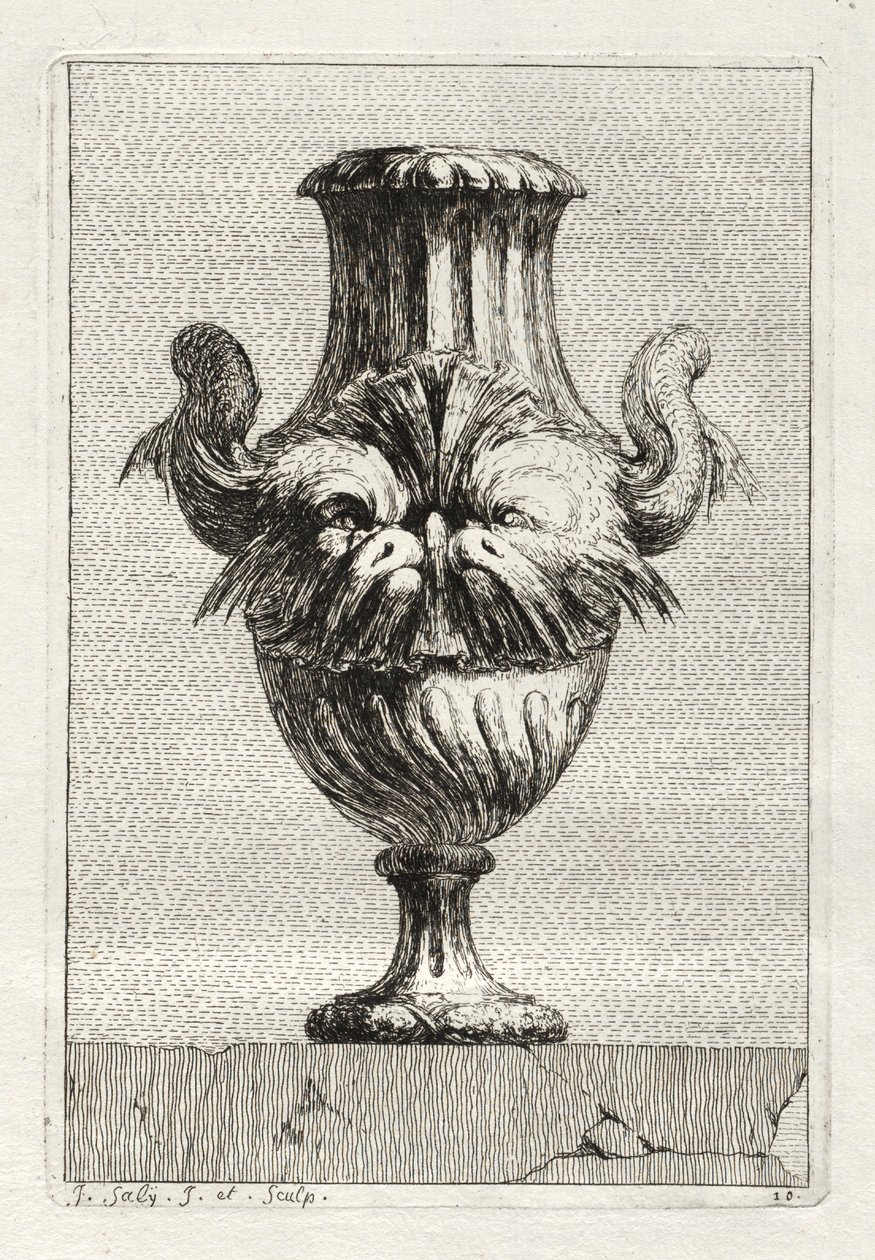 Zestaw Waz: Tablica 10, 1746. autorstwa Jacques Francois Joseph Saly