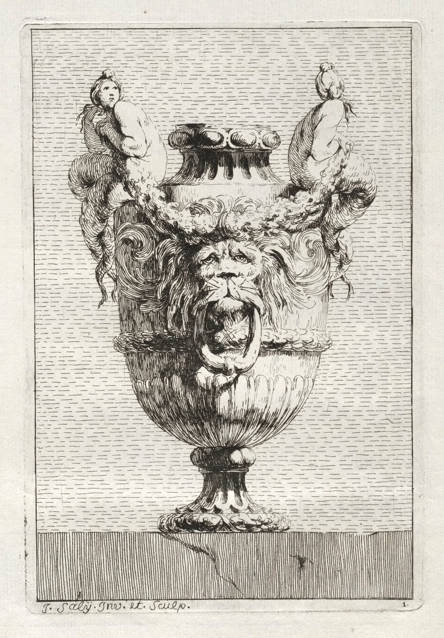 Zestaw Waz: Tablica 1, 1746. autorstwa Jacques Francois Joseph Saly