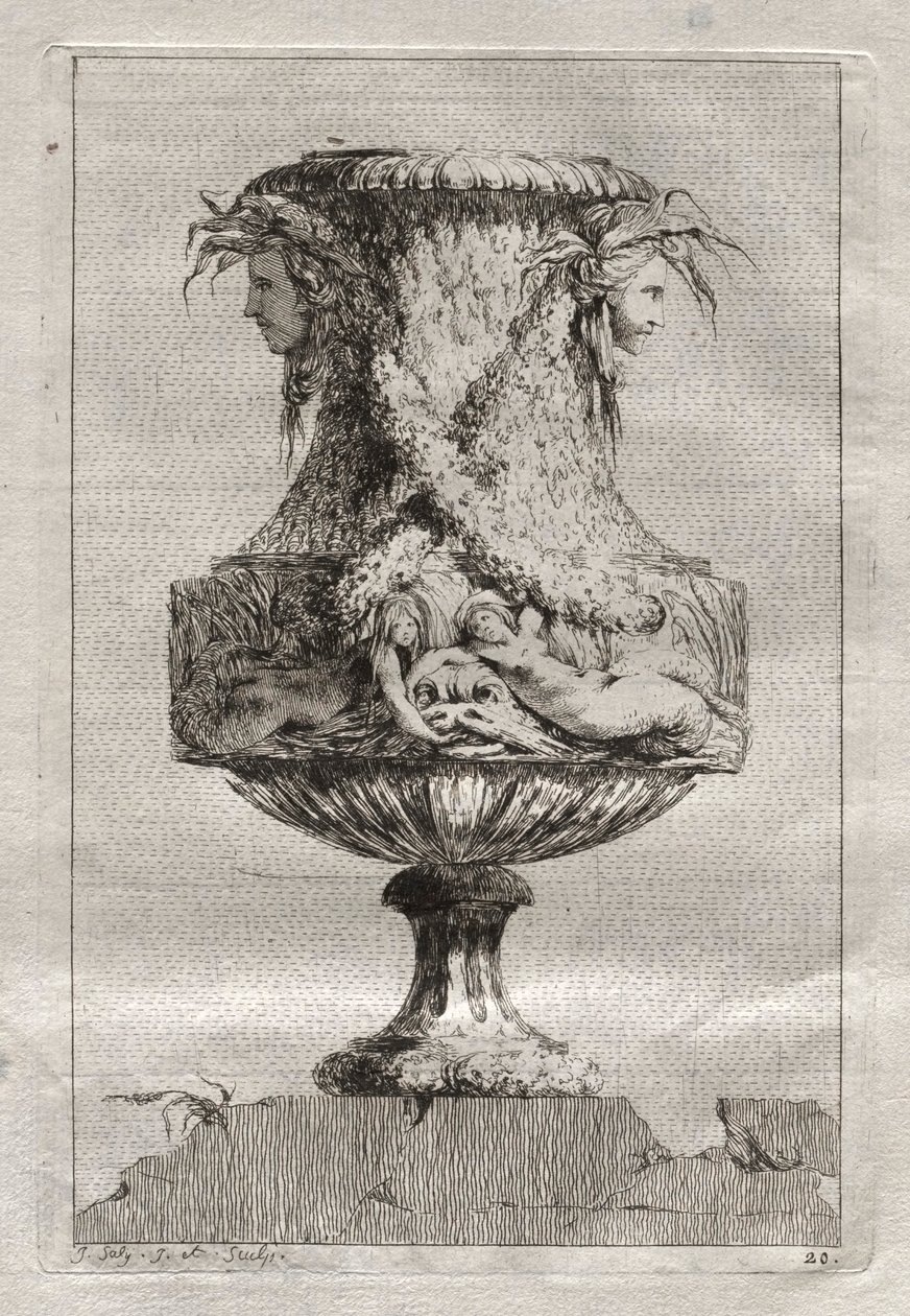 Zestaw Waz: Tablica 20, 1746. autorstwa Jacques Francois Joseph Saly