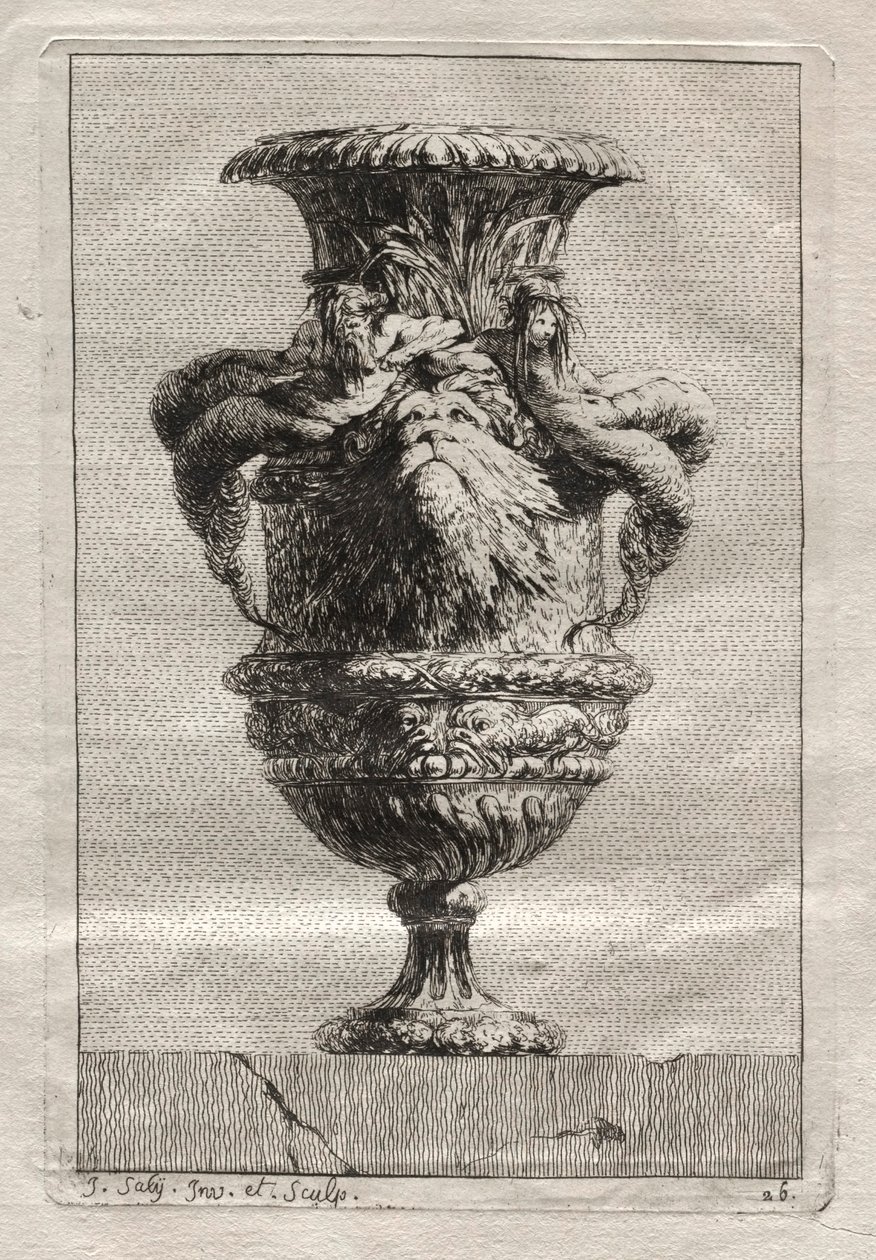 Zestaw Waz: Tablica 26, 1746. autorstwa Jacques Francois Joseph Saly