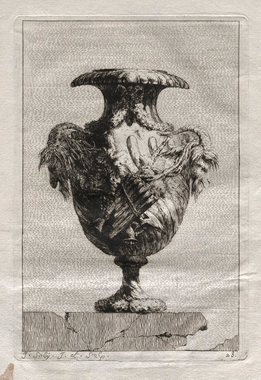 Zestaw Waz: Tablica 28, 1746. autorstwa Jacques Francois Joseph Saly