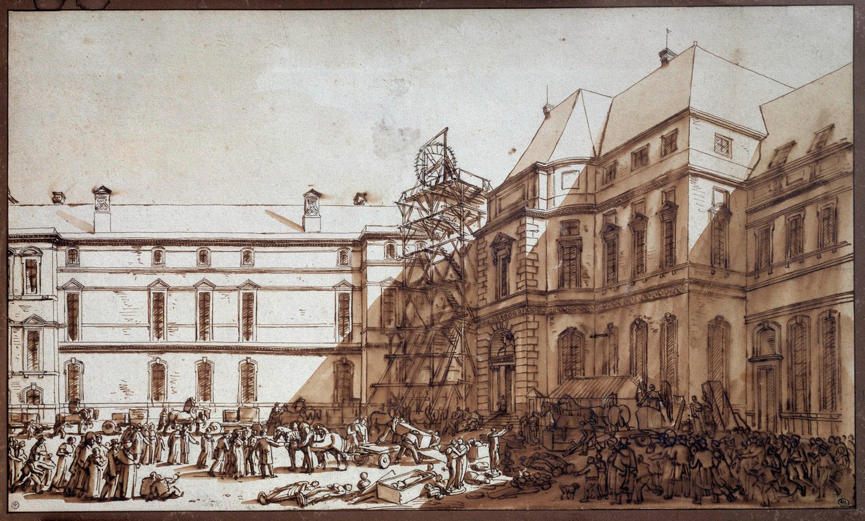 Przybycie do Luwru włoskich arcydzieł Grabież dzieł sztuki była celem wypraw Dominique Vivant Denon (Vivant-Denon) pod rozkazami konsula Napoleona Bonaparte do Musee Napoleon (obecnie Luwr) podczas pierwszego autorstwa Jacques Francois Joseph Swebach