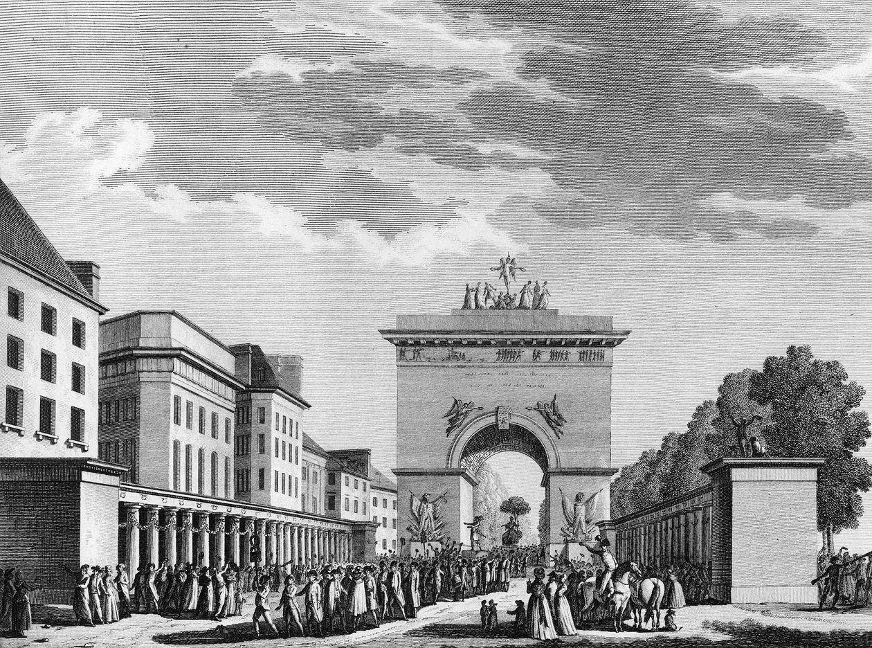 Rewolucja Francuska: Przyjęcie Konstytucji 3 września 1791. Grawerowanie Berthauta wg Swebacha. Paryż, Biblioteka Instytutu Historii Rewolucji autorstwa Jacques Francois Joseph Swebach