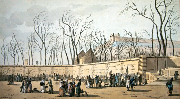 Mała Prowansja w Ogrodach Tuileries (toaleta na papierze) autorstwa Jacques Francois Joseph Swebach