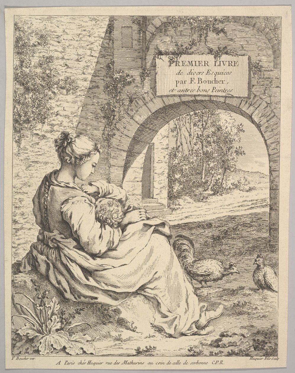 Frontyspis, połowa do końca XVIII wieku. autorstwa Jacques Gabriel Huquier