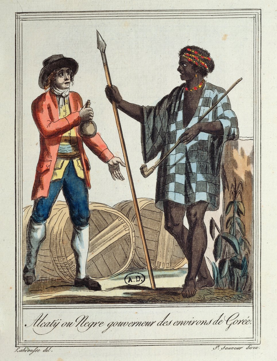 Czarny gubernator dystryktu Gorée, 1796 autorstwa Jacques Grasset de Saint Sauveur