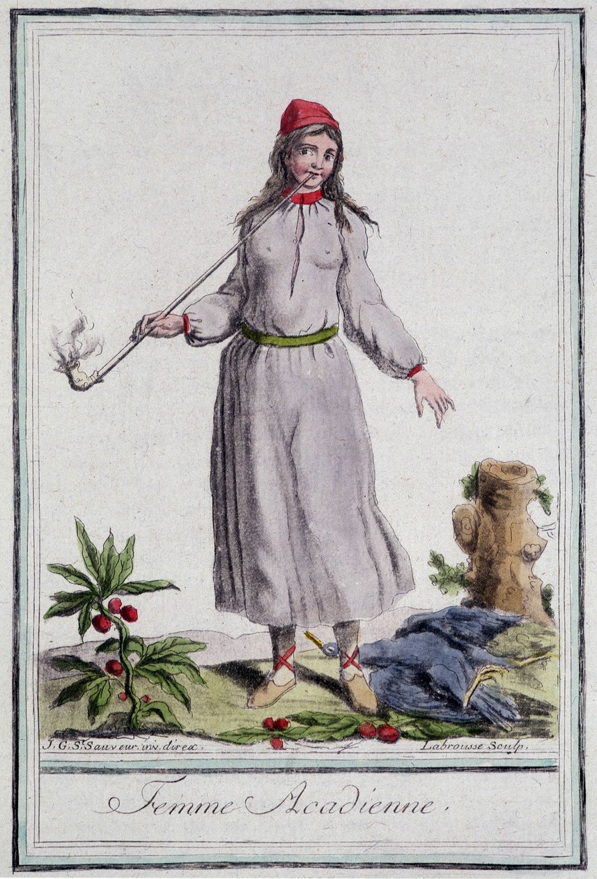 Acadianka - w „Encyklopedii podróży” Grasset St Sauveur, wyd. 1796 autorstwa Jacques Grasset de Saint Sauveur